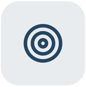 Target icon with concentric circles.