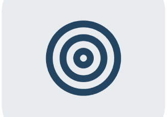 Target icon with concentric circles.